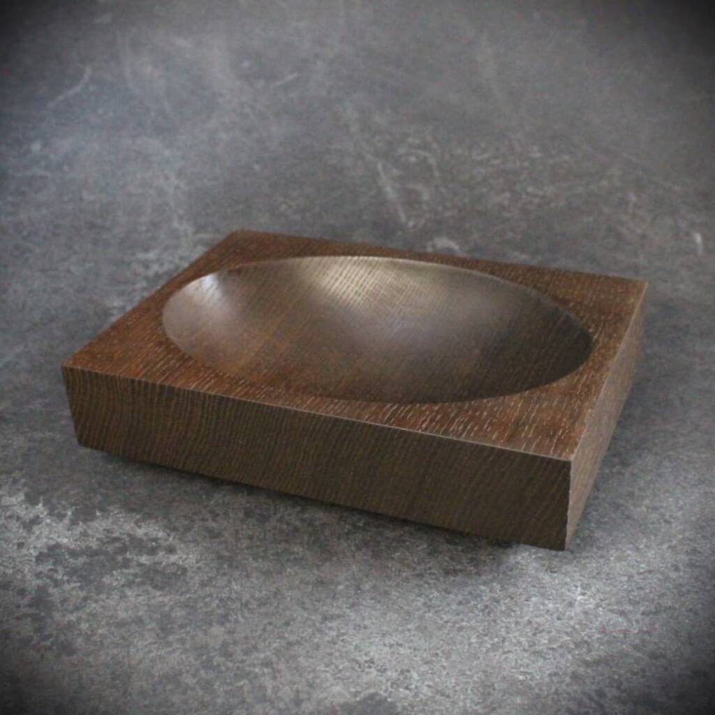 Plat rectangulaire creusé en chêne massif L'Essence des Bois