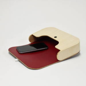 Minaudière en ébène de macassar naturel, création artisanale signée L’Essence des Bois — design épuré, matériaux nobles et fabrication française.